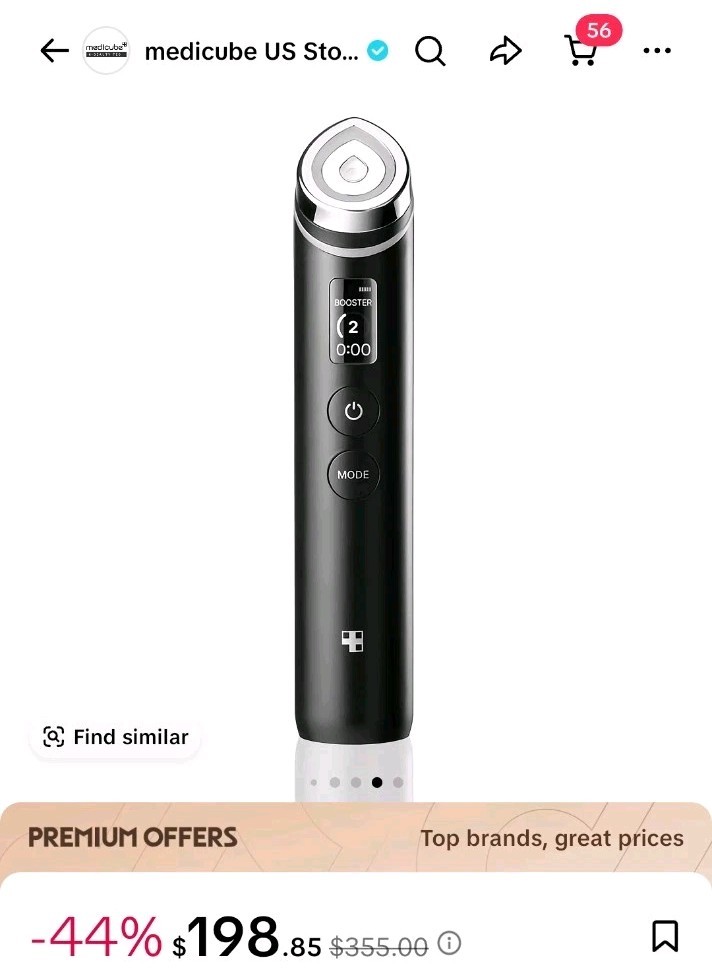 Medicube Age-R Booster Pro (Black) SEALED BRAND NEW $198 Value Skin Red Light