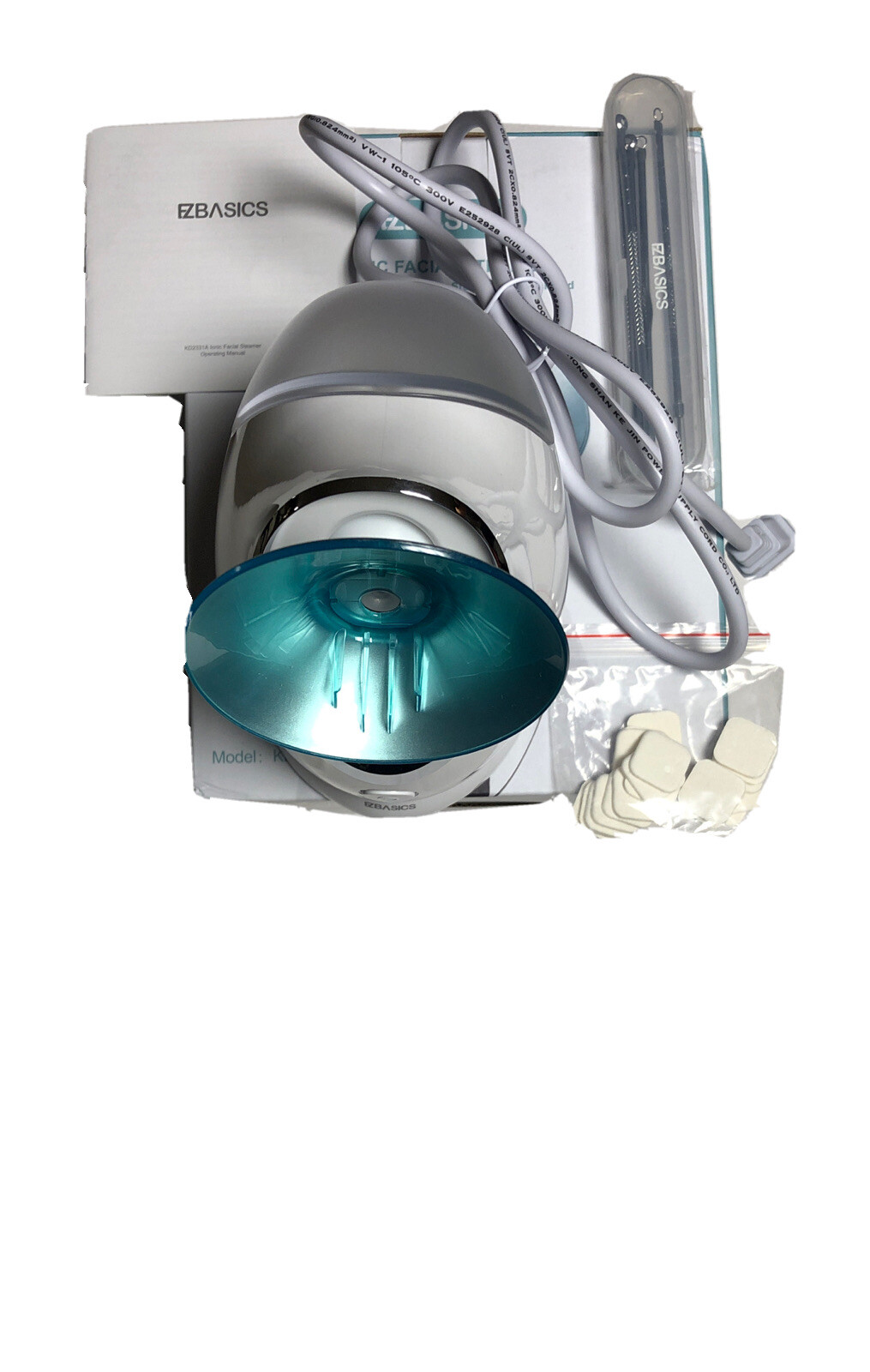 Facial Steamer EZBASICS Ionic Face Steamer W/ 5-Piece Stainless Steel Skin Kit