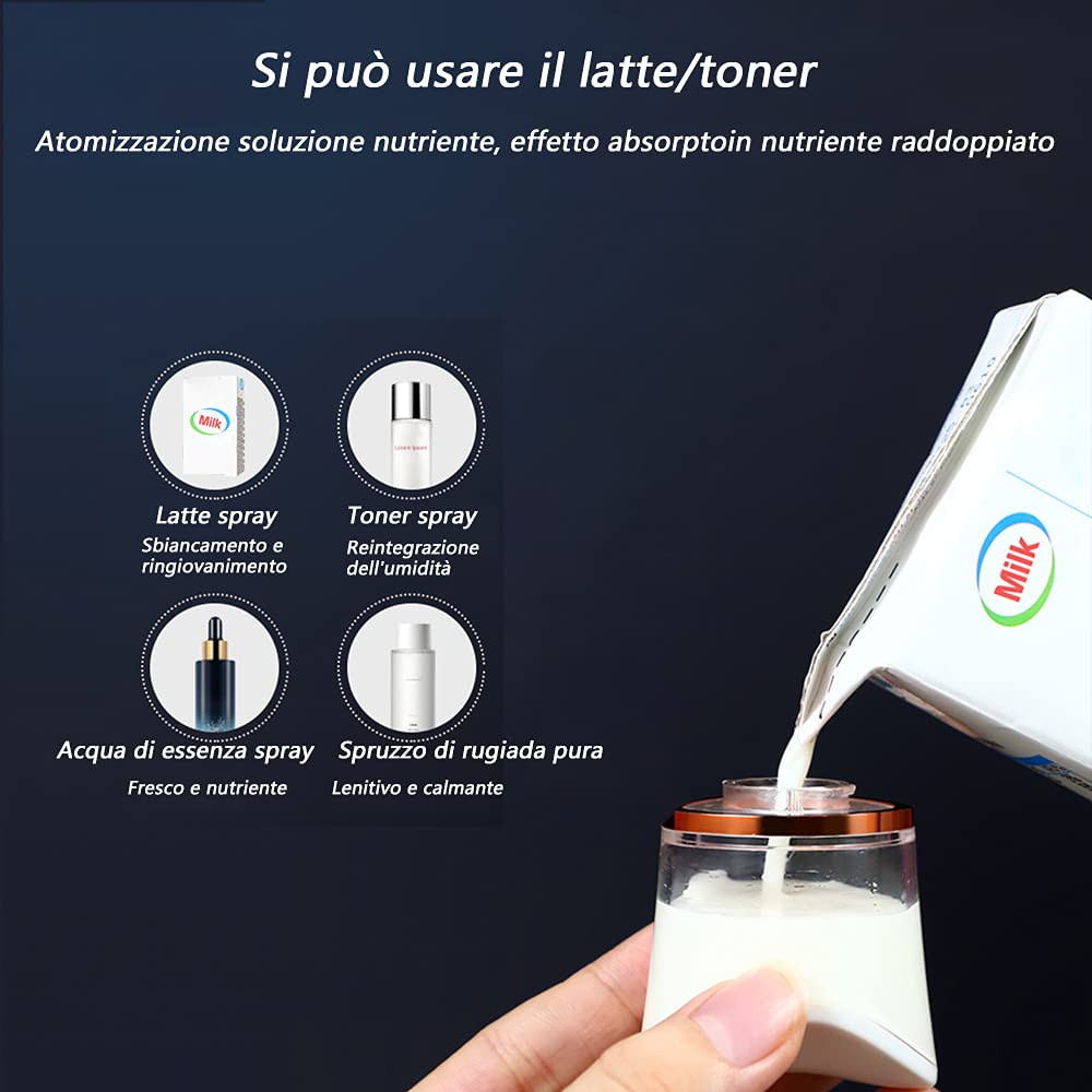 Handy Nano Mist Sprayer with Skin Analyzer Moisture Tester, Portable Facial Atom