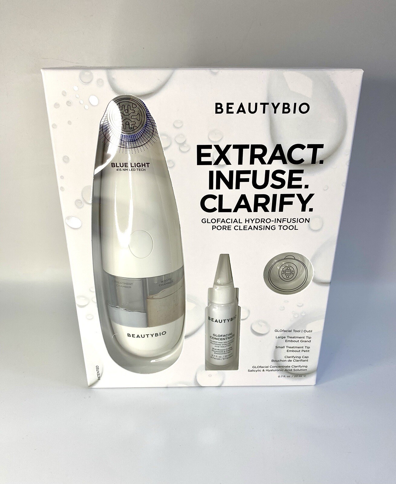 BeautyBio GLOfacial Pore Cleansing + Blue LED Tool – Retails $199 – NEW & SEALED