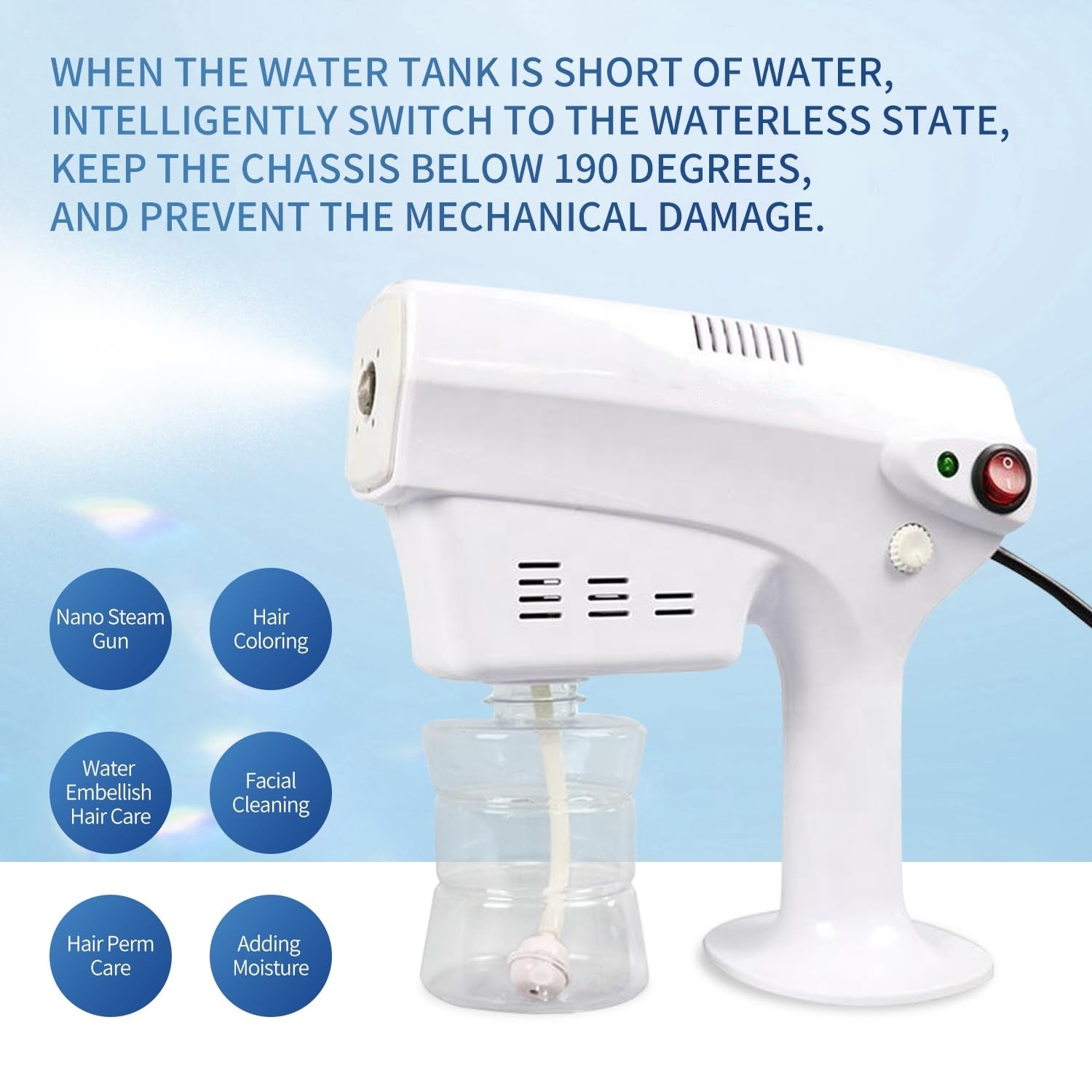 Portable Nano Steam Gun Hair Care Sprayer Micro Mist Machine Spray Gun Facial…