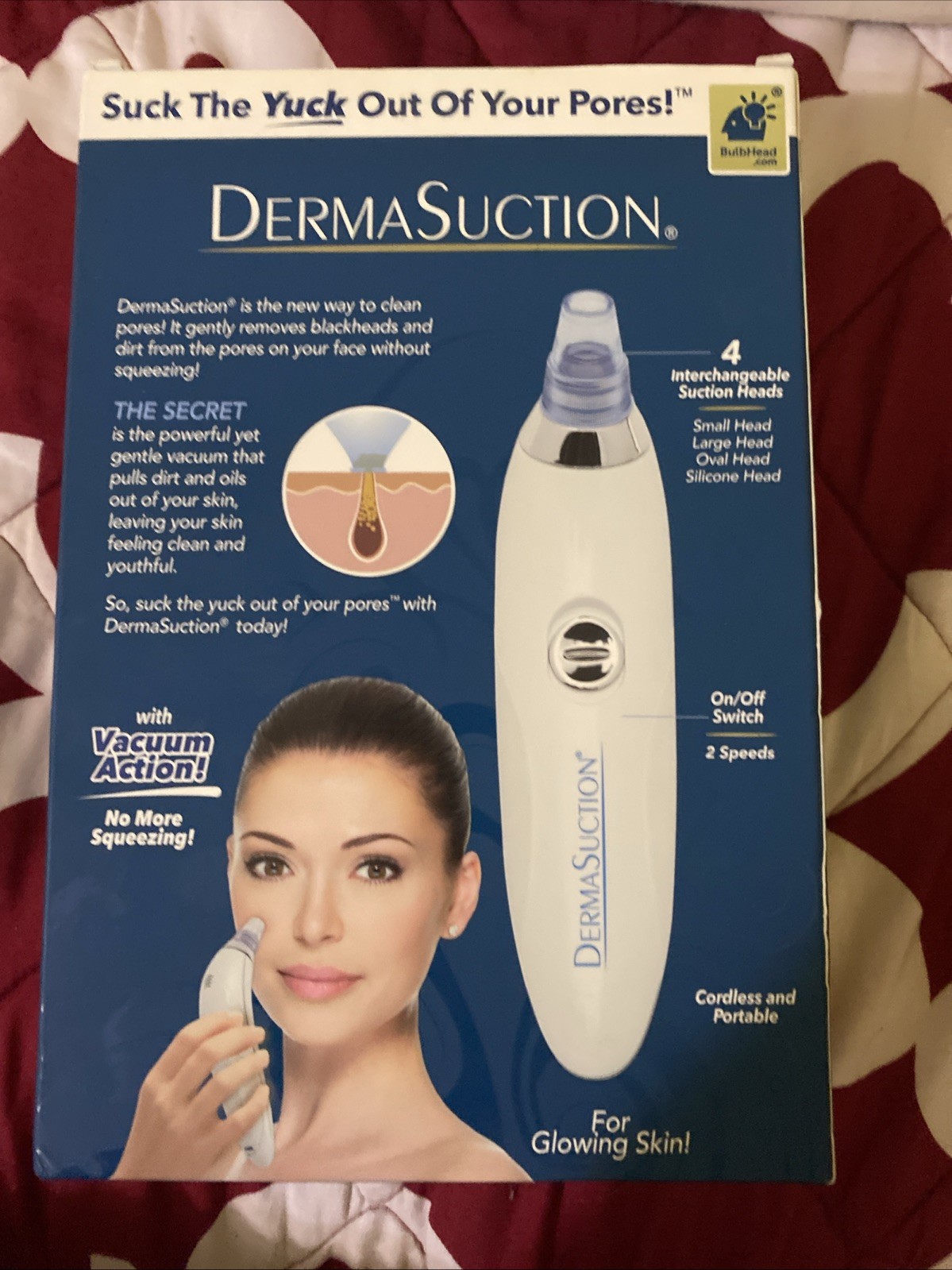 DERMASUCTION Derma Suction Pore Cleaning Device with Vacuum Action Cordless 001