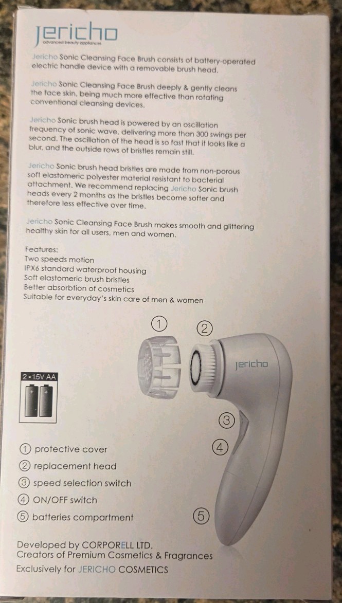 Jericho Sonic Cleansing Face Brush – New