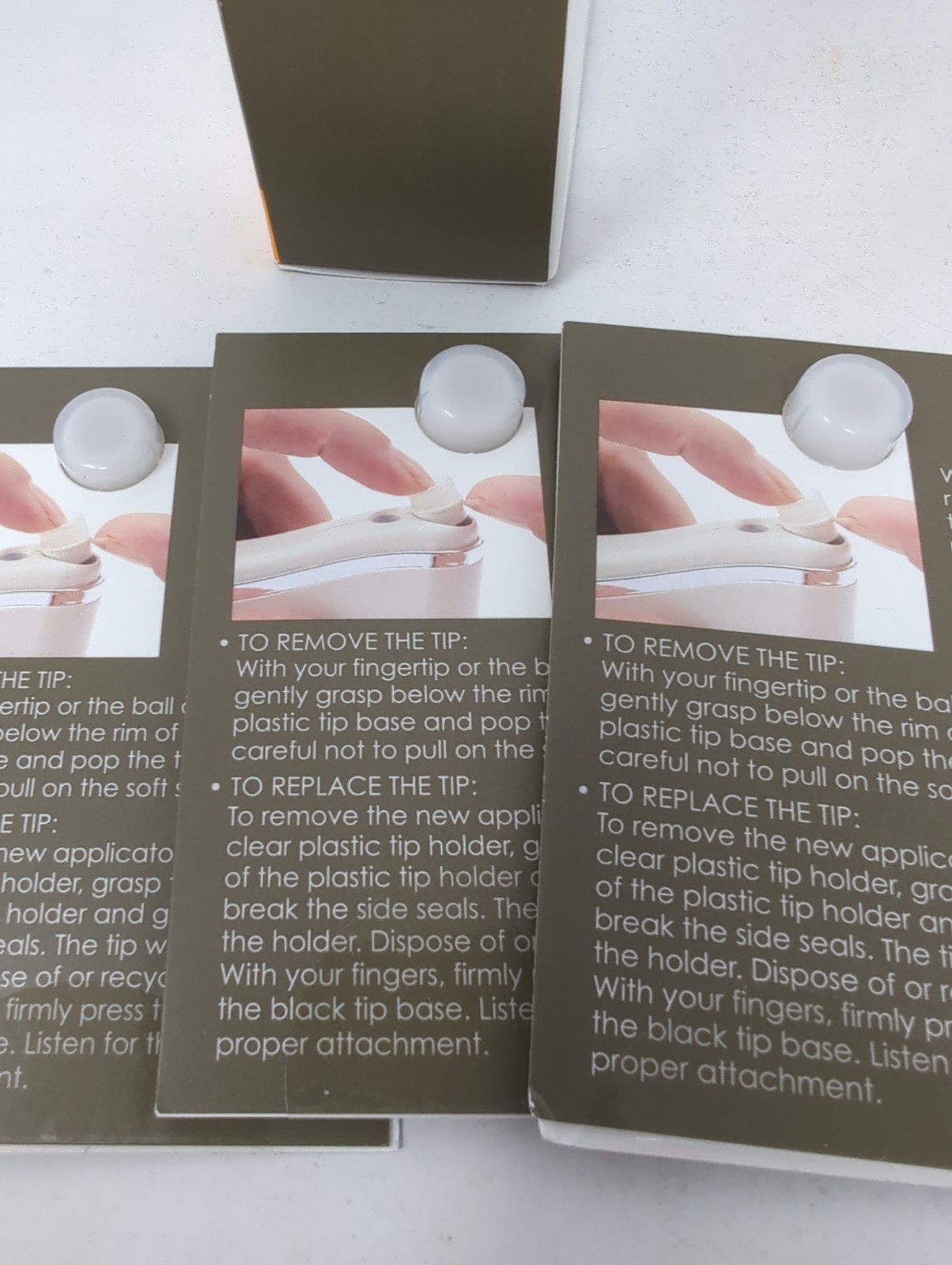 4x White Replacement Applicator Tips Clarisonic Opal Sonic Infusion System NEW