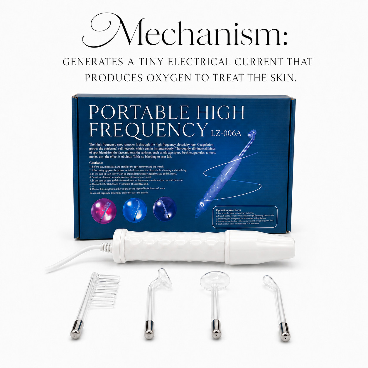 4-In-1 Portable Facial Skin Care Kit High-Frequency 120KHz Facial Massager