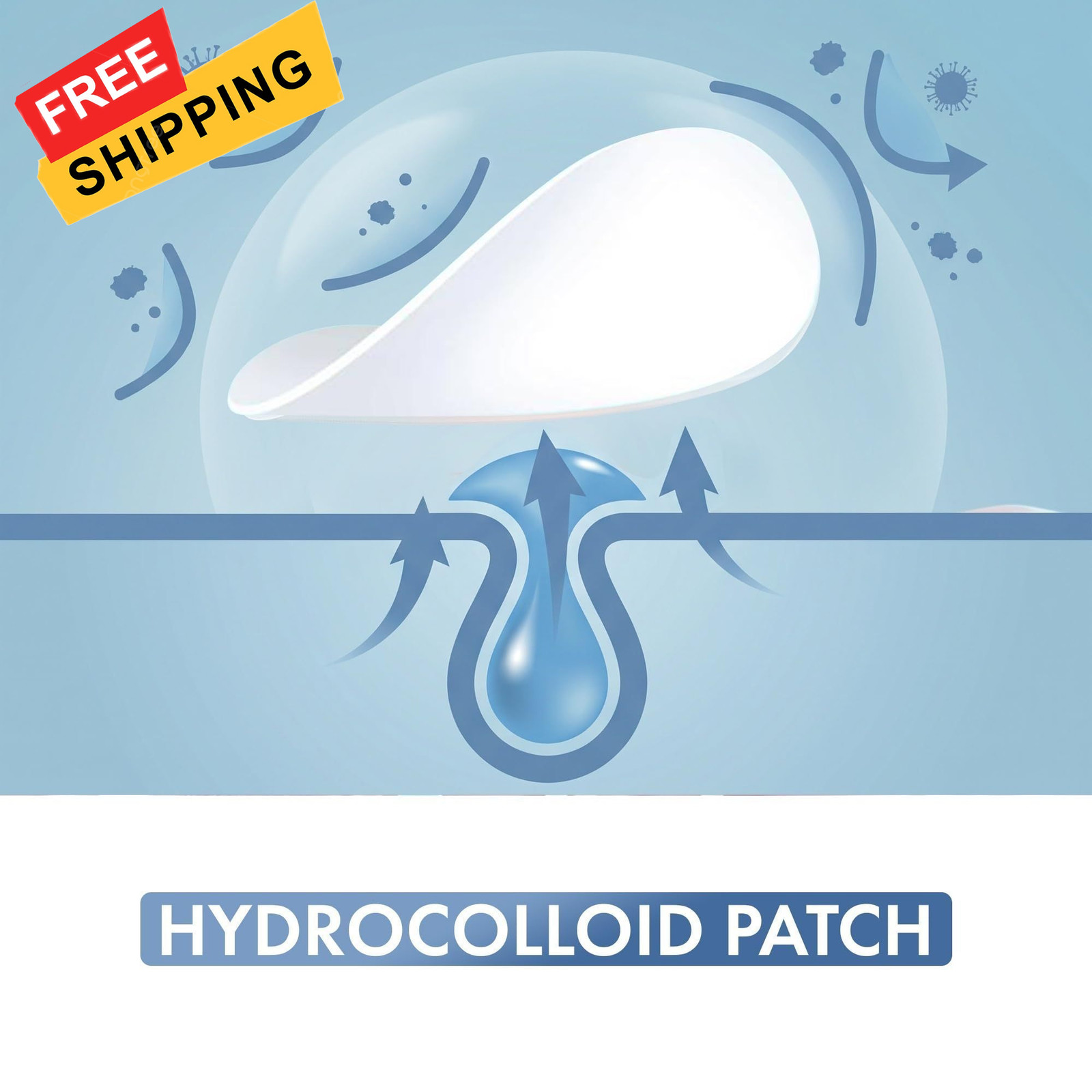 Hellados™ 450 Pimple Patches For Face, 4 Size Acne 8mm, 10mm, 12mm, 14mm