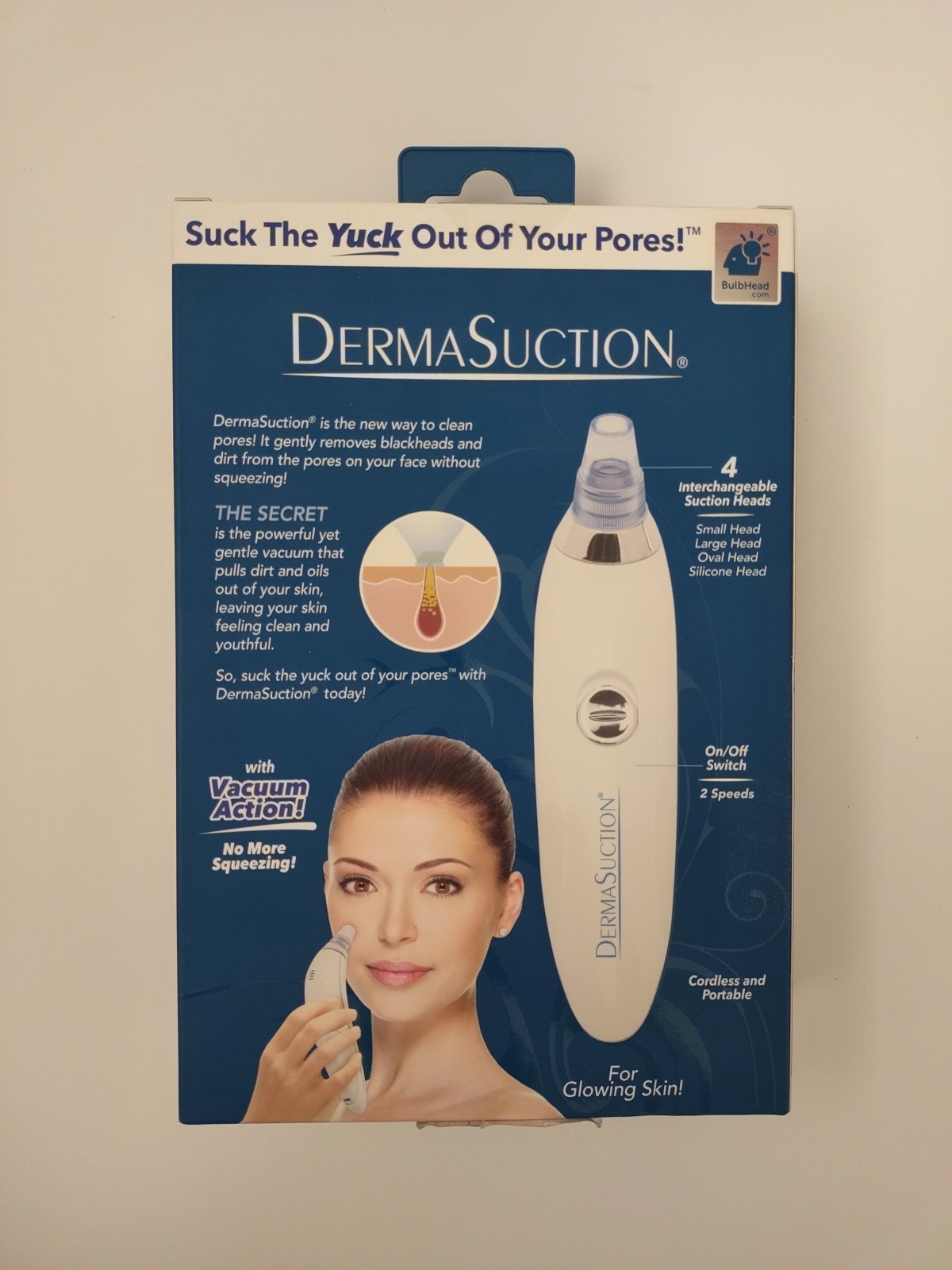 BulbHead DermaSuction Pore Cleaning Device with Vacuum Action