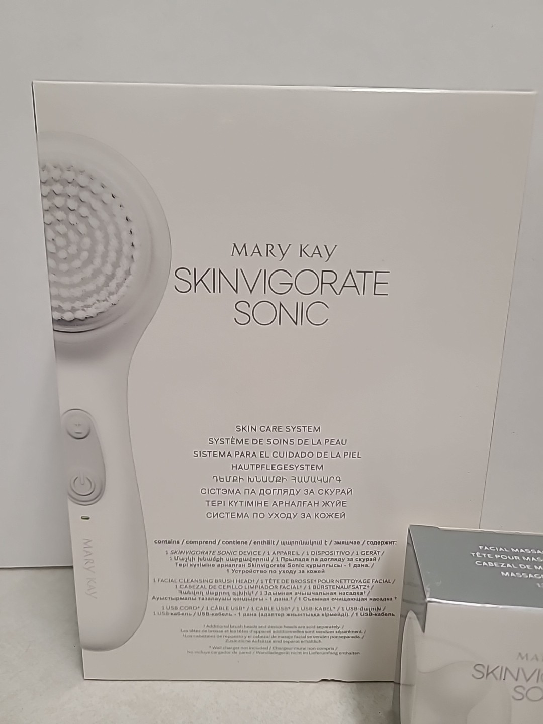 MARY KAY SKINVIGORATE SONIC SKIN CARE SYSTEM W/1 BRUSH HEAD & BONUS MASSAGE HEAD