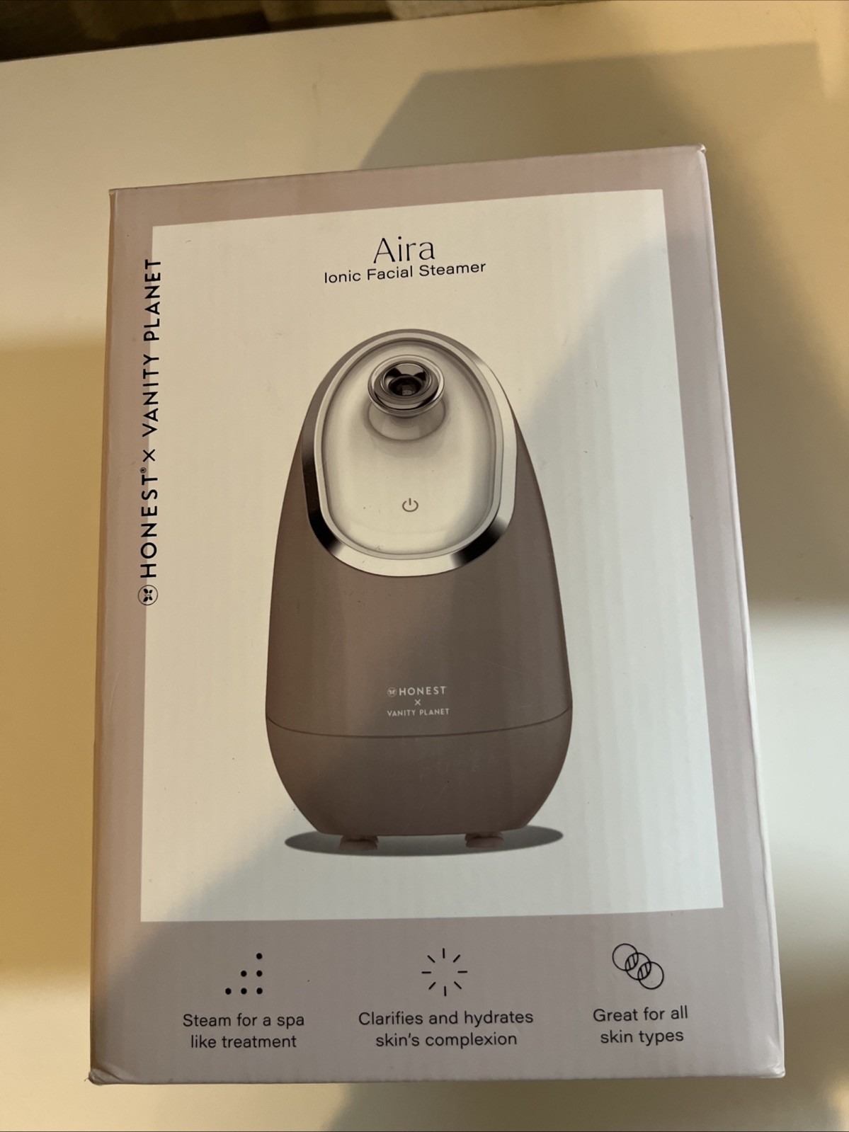 Vanity Planet Aira Ionic Facial Steamer White Spa at Home Self Care Essentials