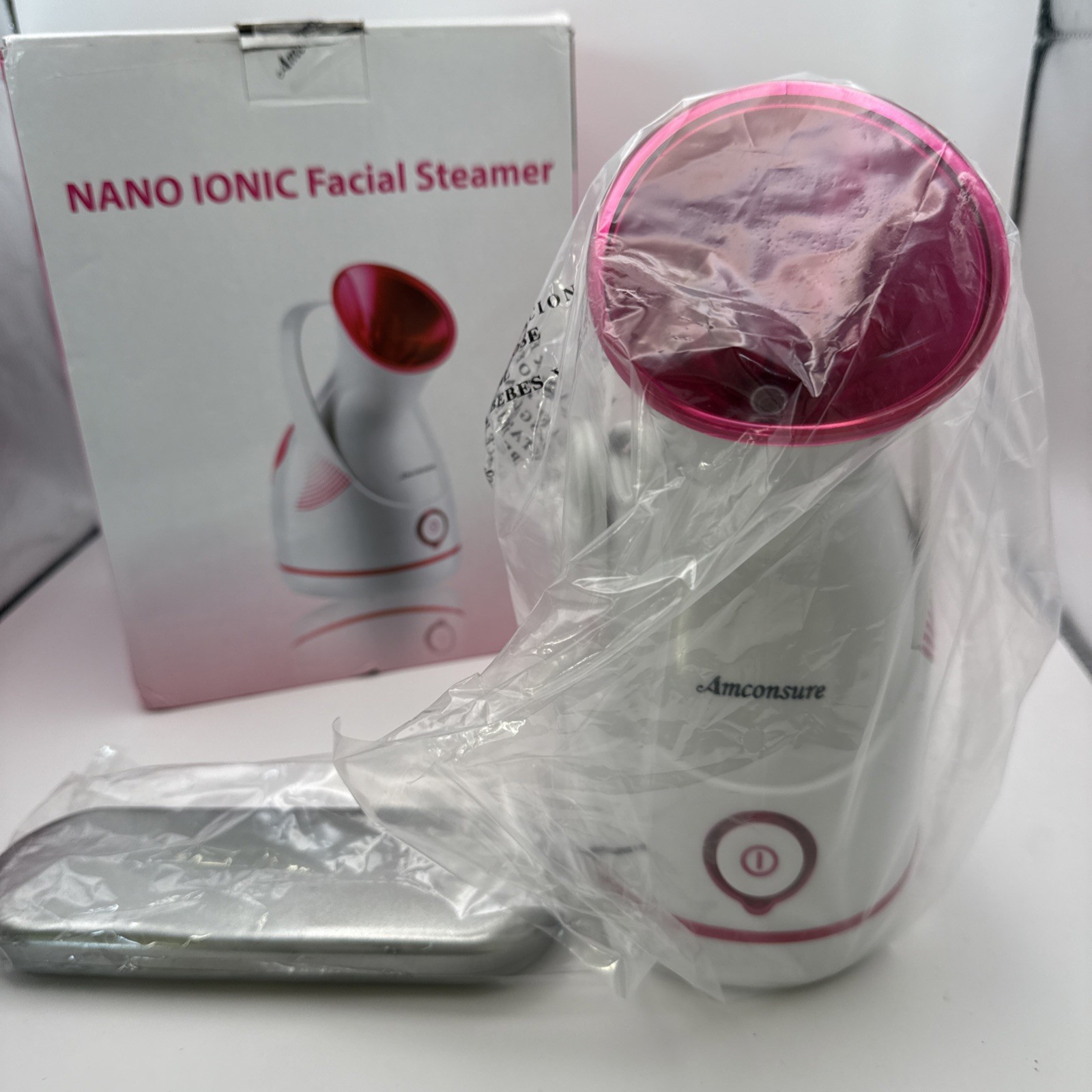 Amconsure Nano Ionic Face Steamer Warm Mist Steamer for Face Home Sauna 100ml