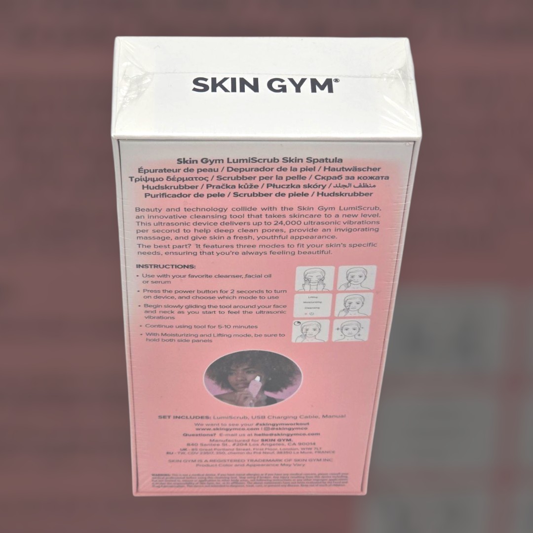 Skin Gym LUMISCRUB Skin Spatula Cleansing & Exfoliating Wand NEW SEALED