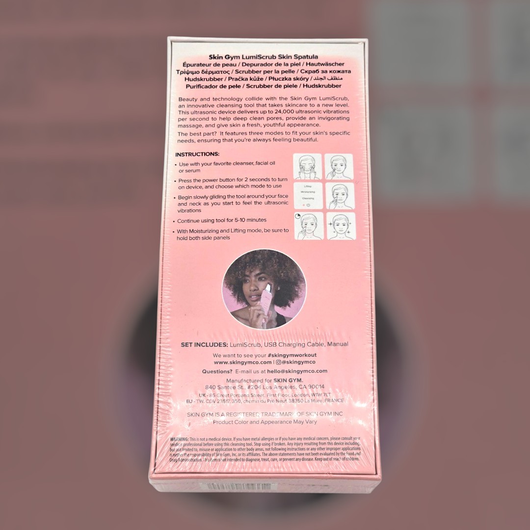 Skin Gym LUMISCRUB Skin Spatula Cleansing & Exfoliating Wand NEW SEALED