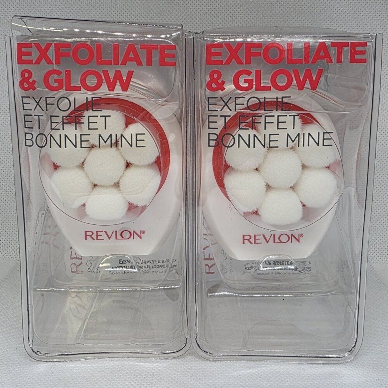 Revlon Exfoliate & Glow Double Sided Cleansing Brush Lot of 2