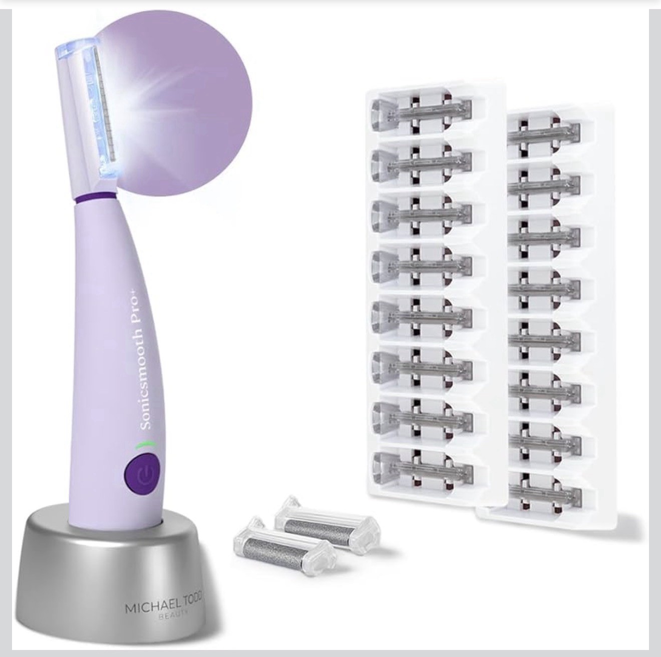 Michael Todd Beauty Sonicsmooth Pro+ Dermaplane Razor for Women Face – Open Bx