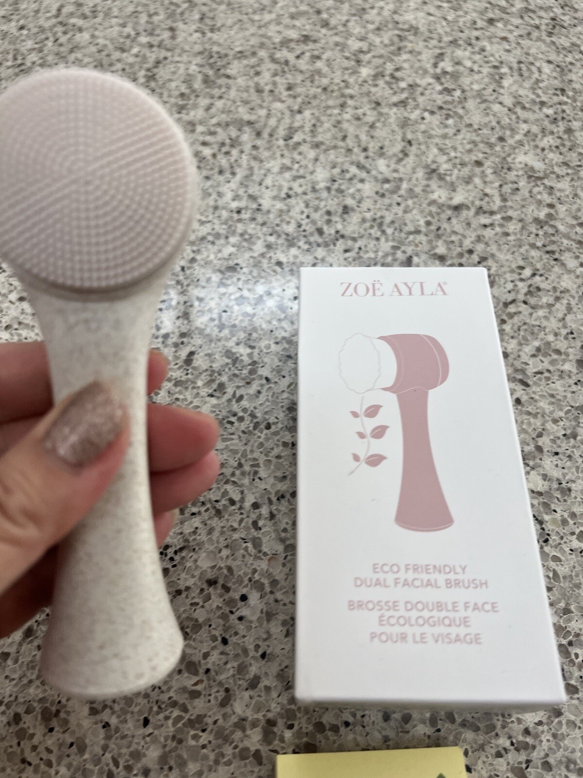 Zoe Ayla Eco Friendly Dual Facial Cleansing Brush FULL SIZE; SEALED BOX $33