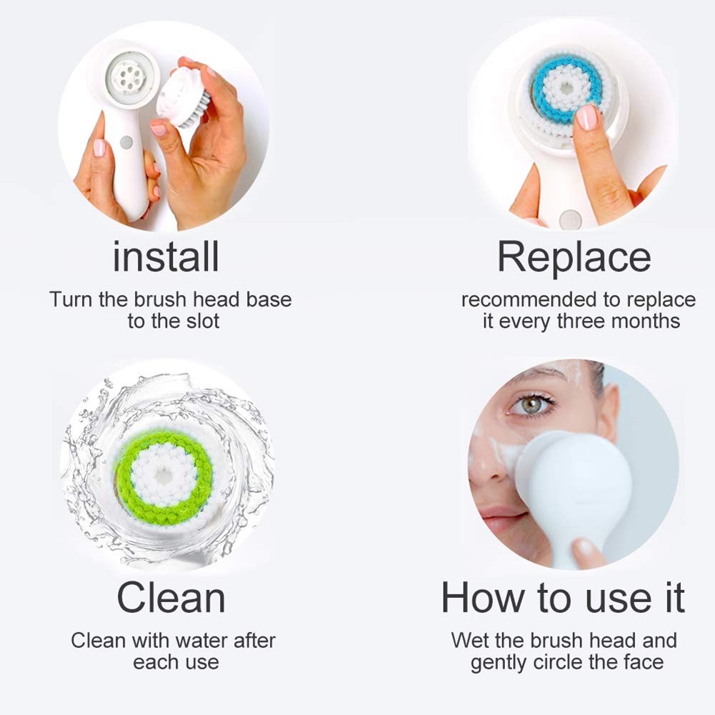 Cleansing Brush Head Replacement Set for Mia 1, Mia 2, Mia Fit,7981