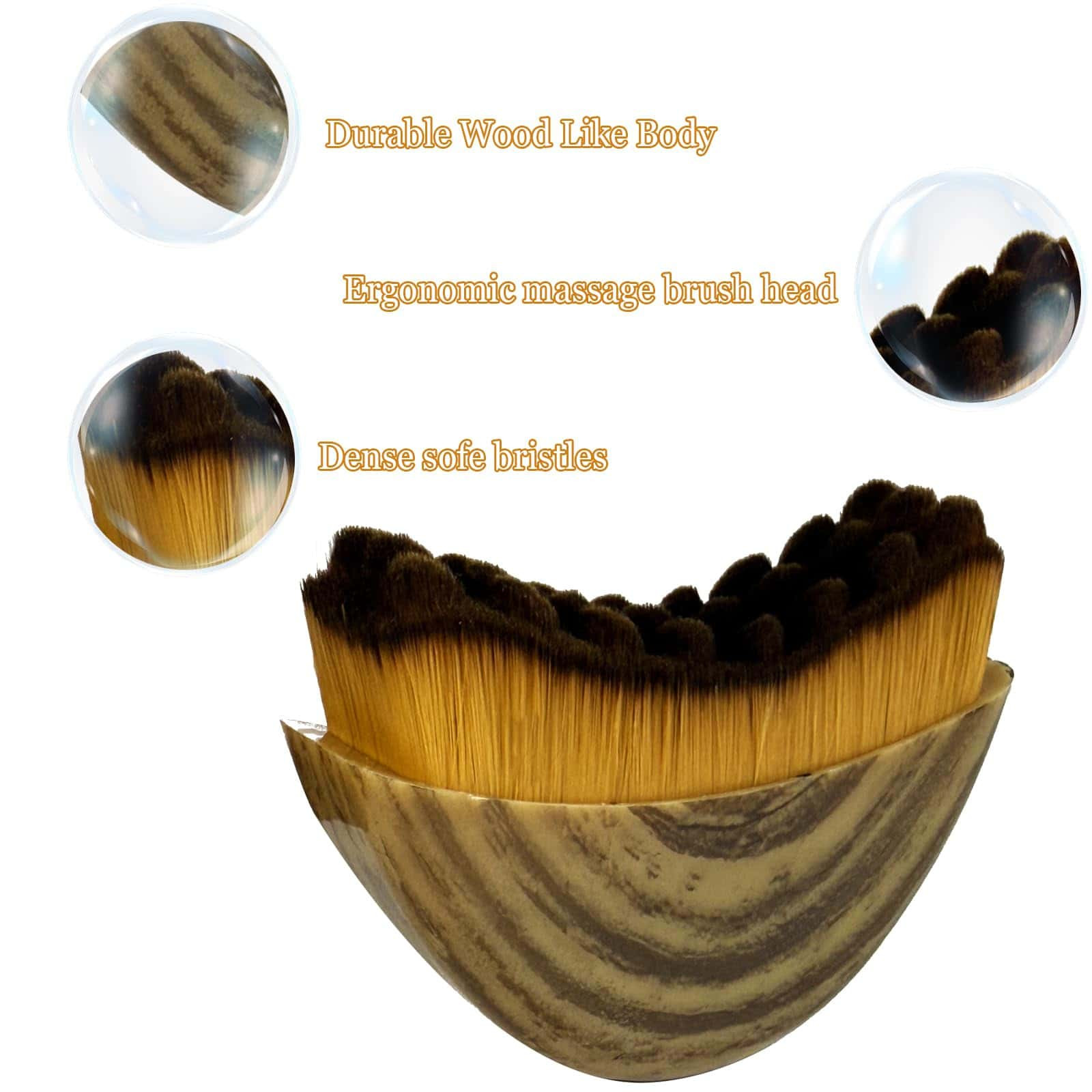 Lymphatic Contour Face Brush & Gua Sha Massage Tool Jawline & Chin Sculpting