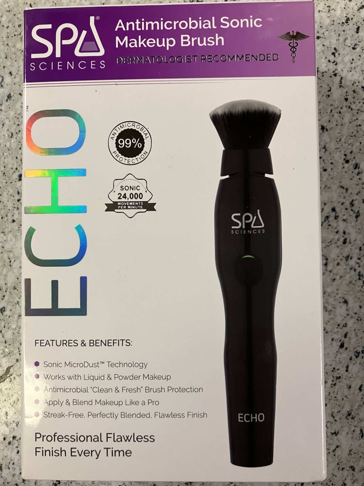 Spa Sciences Echo anti microbial Sonic makeup brush