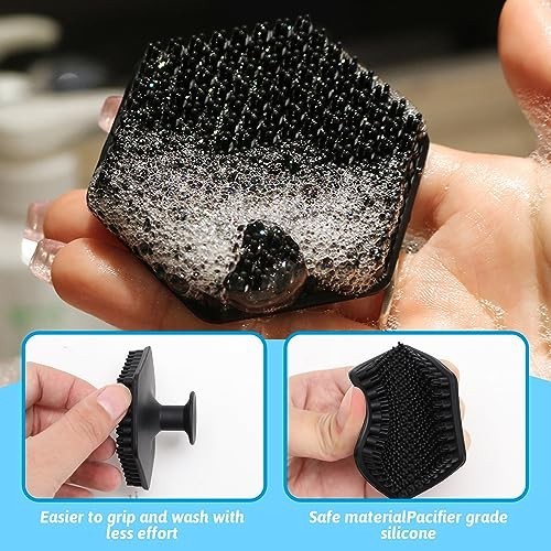 Manual Facial Cleansing Brush Silicone Exfoliating Face Scrubber Body Brush