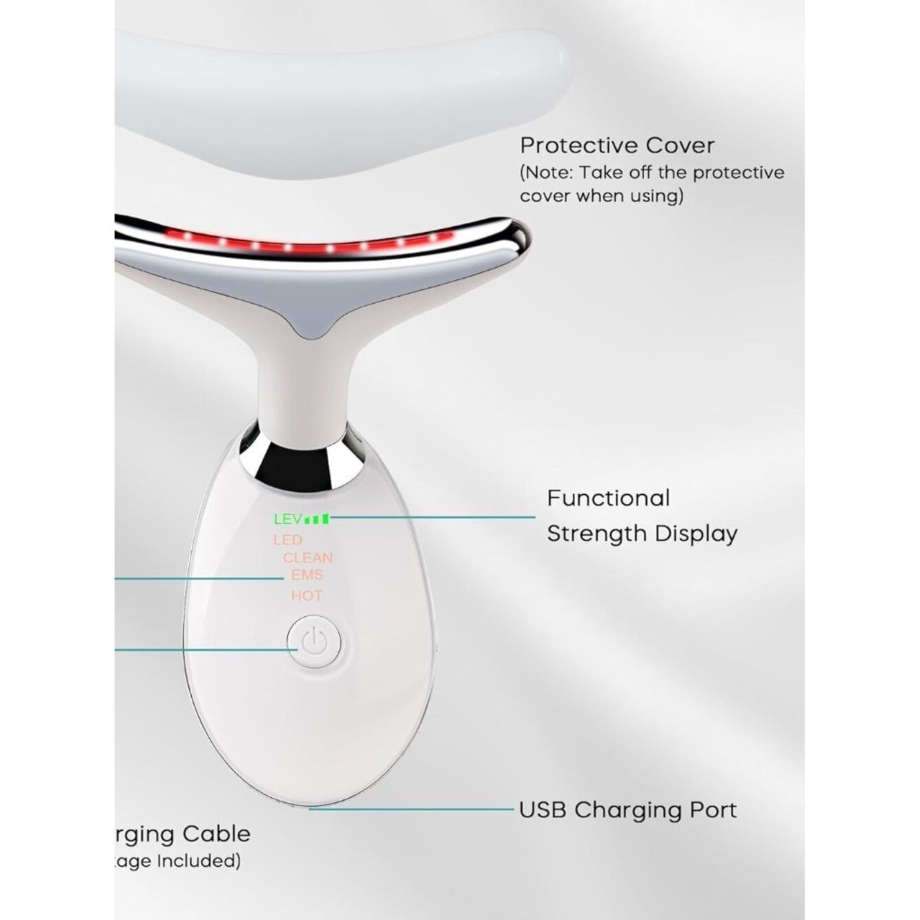 Red Light Therapy 7 Color Beauty Device for Face & Neck- NEW