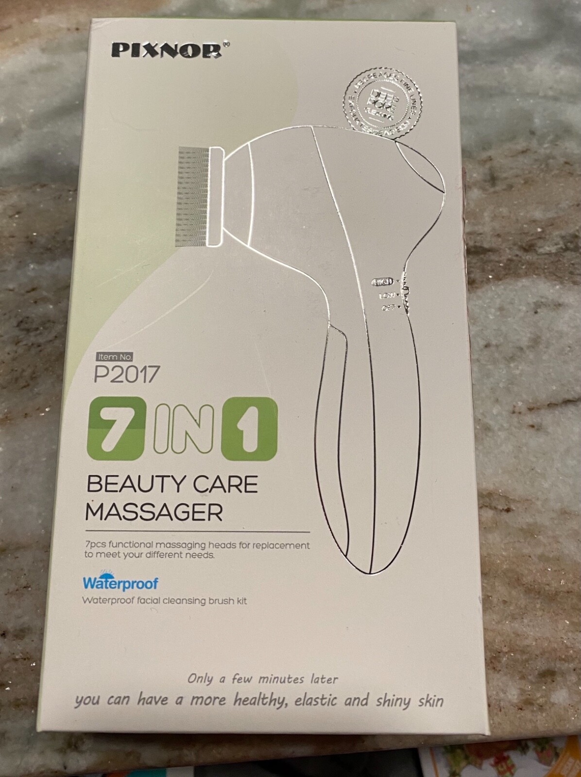 pixnor 7 pc facial massaging brush