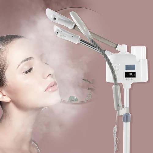 Professional 3-in-1 Hot & Cold Facial Steamer with 5X LED Magnifier