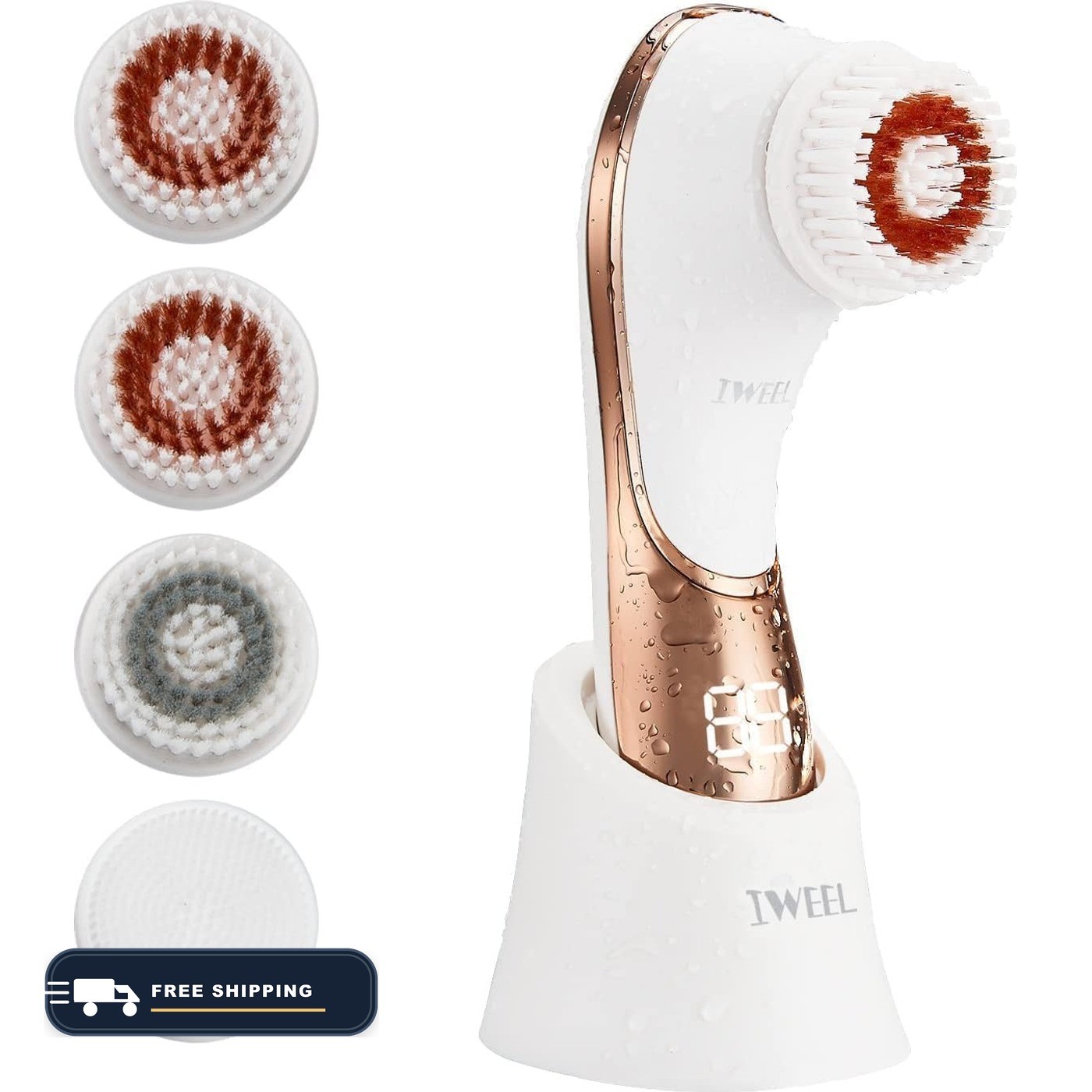 Electric Face Brush Rechargeable Facial Cleanser Spin Scrubber
