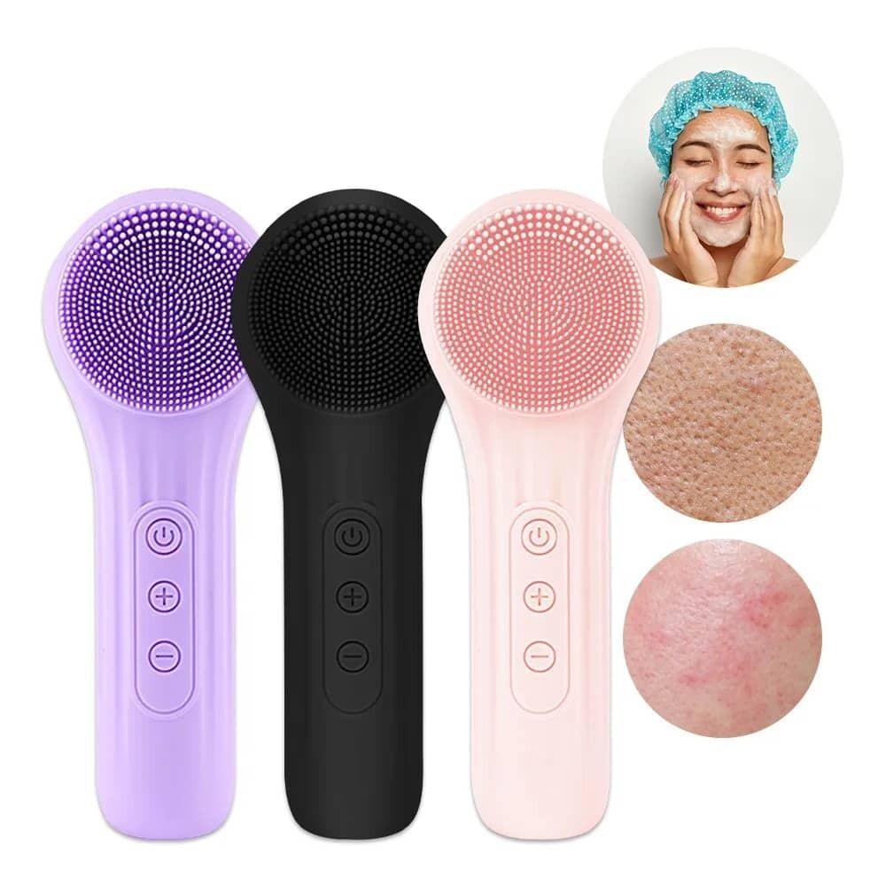 Facial Cleansing Brush, Waterproof and Rechargeable Electric Scrubber For Skin
