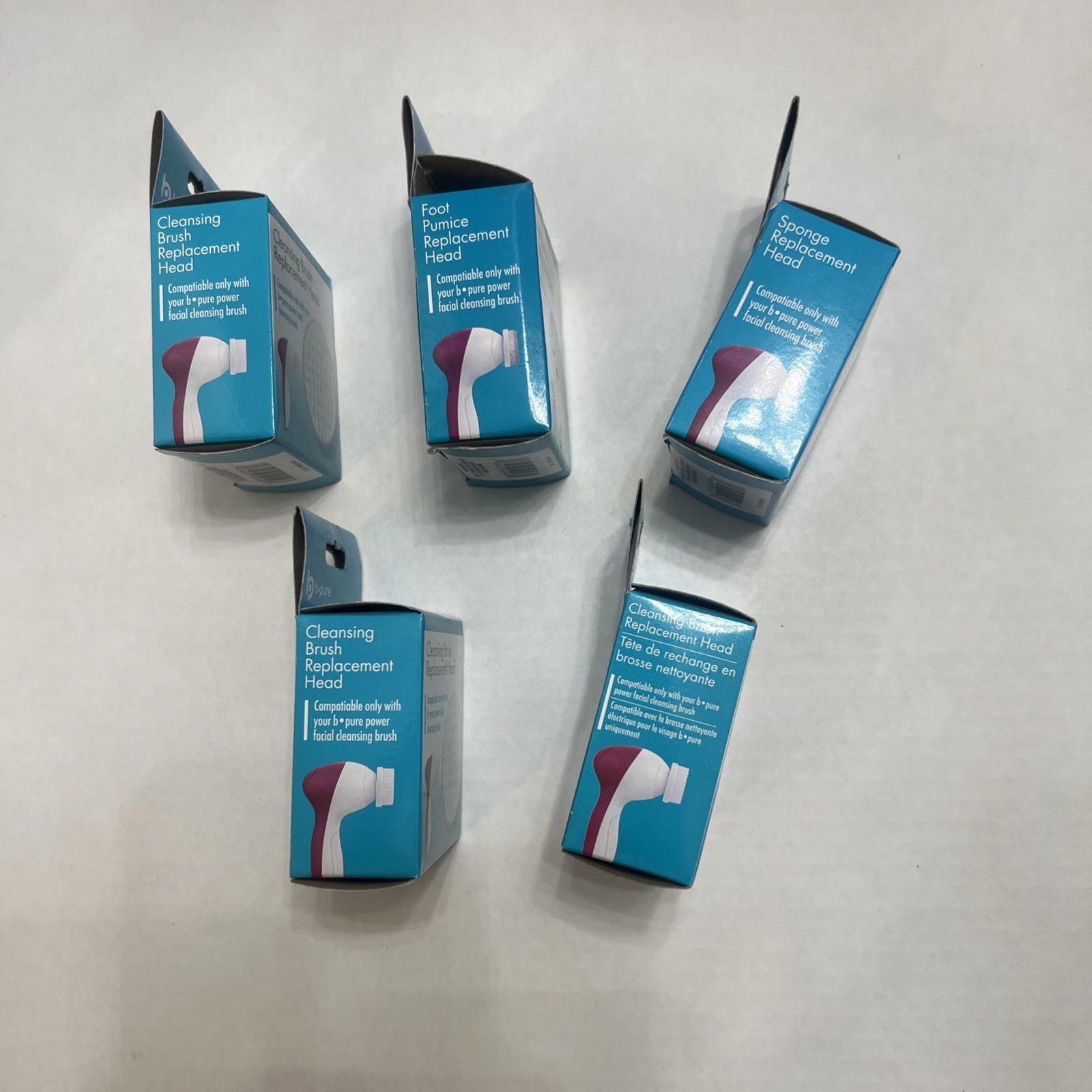 B Pure Power Facial Cleansing Brushes – Replacement Brush Heads -5 Count