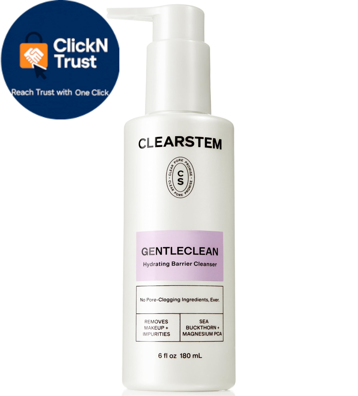 CLEARSTEM – GENTLECLEAN Vitamin C Infused Calming Wash – 6 Fl Oz (Pack of 1)