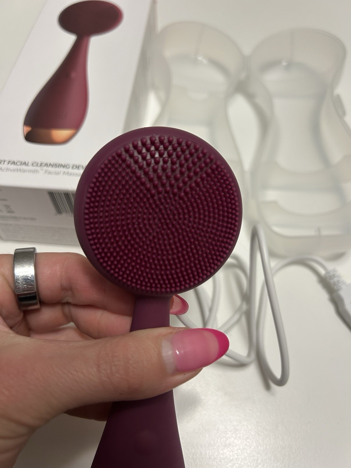 PMD Pro Clean Facial Cleansing Device with ActiveWarmth Berry New in box