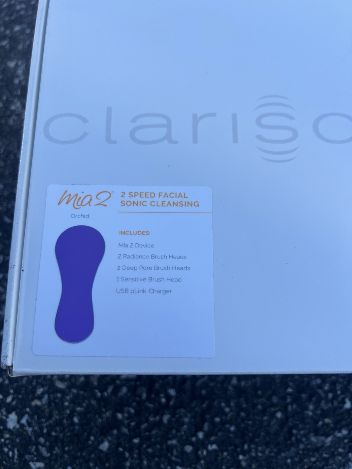 NEW 2 Speed Lavender Clarisonic Mia 2 Sonic Facial Skin Cleansing Brush System