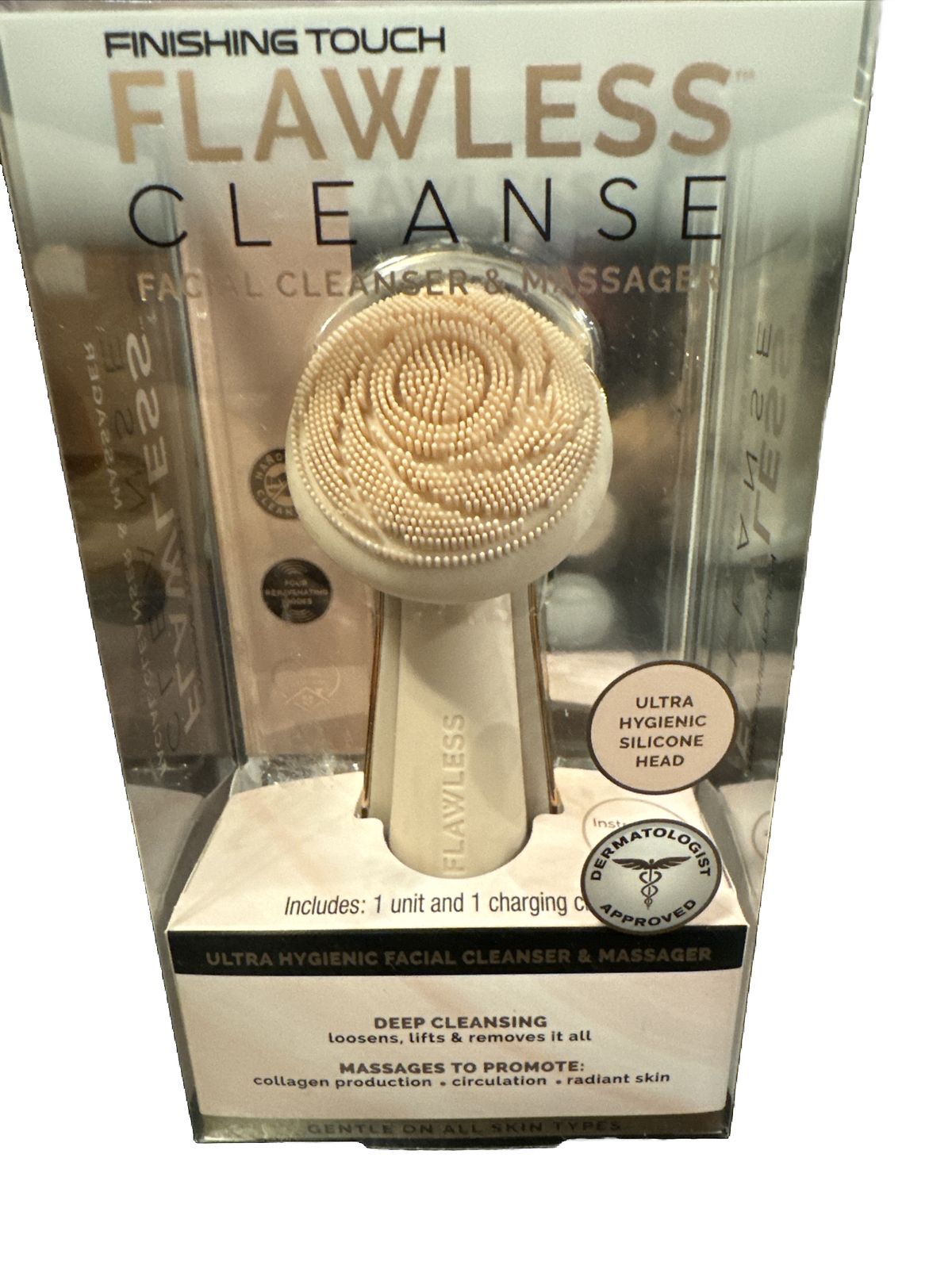 Finishing Touch Flawless Silicon Face Scrubber Facial Cleanser Massage