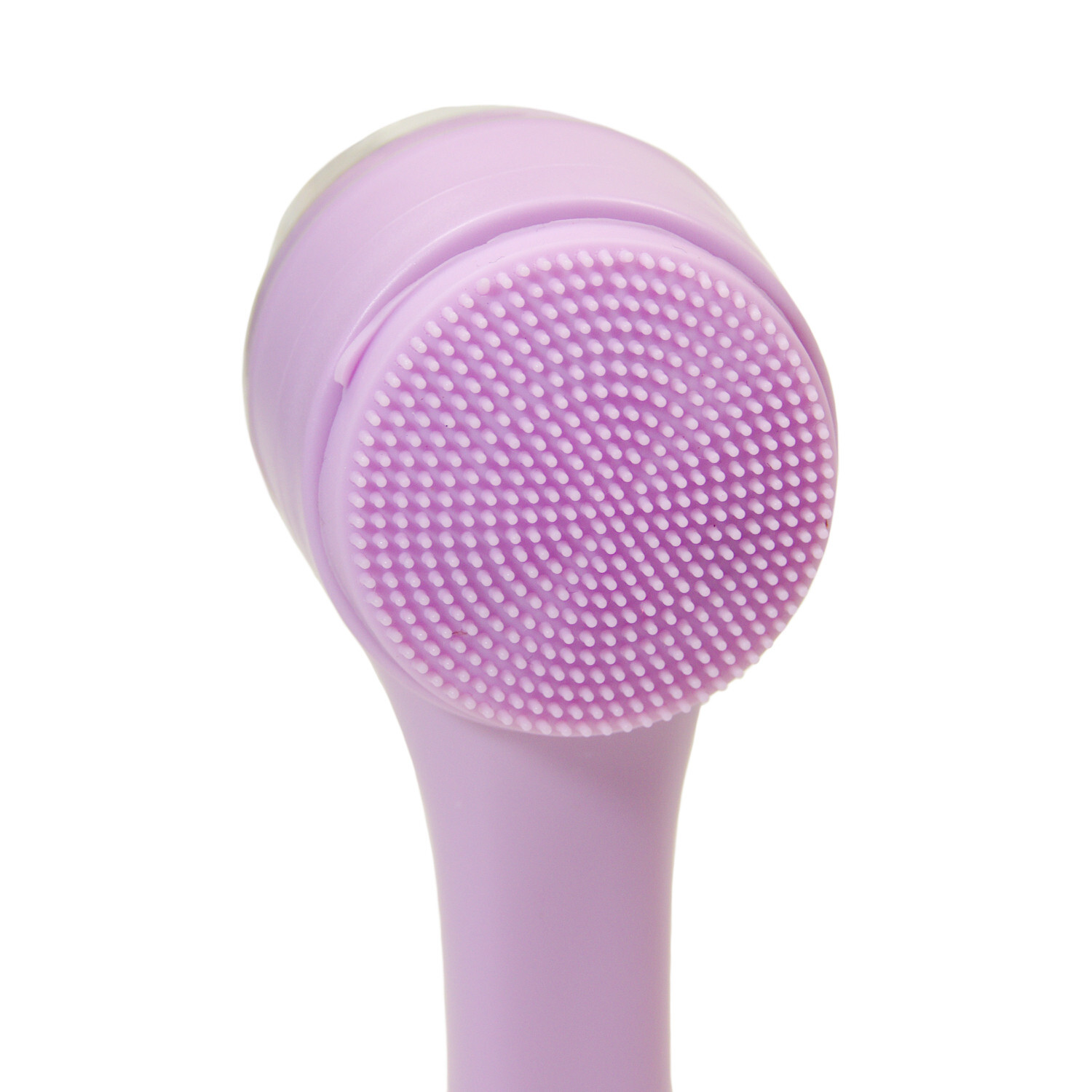 Sassy + Chic Cleansing Duo Facial Brush Beauty Skin Care Hand Tool Purple Handle