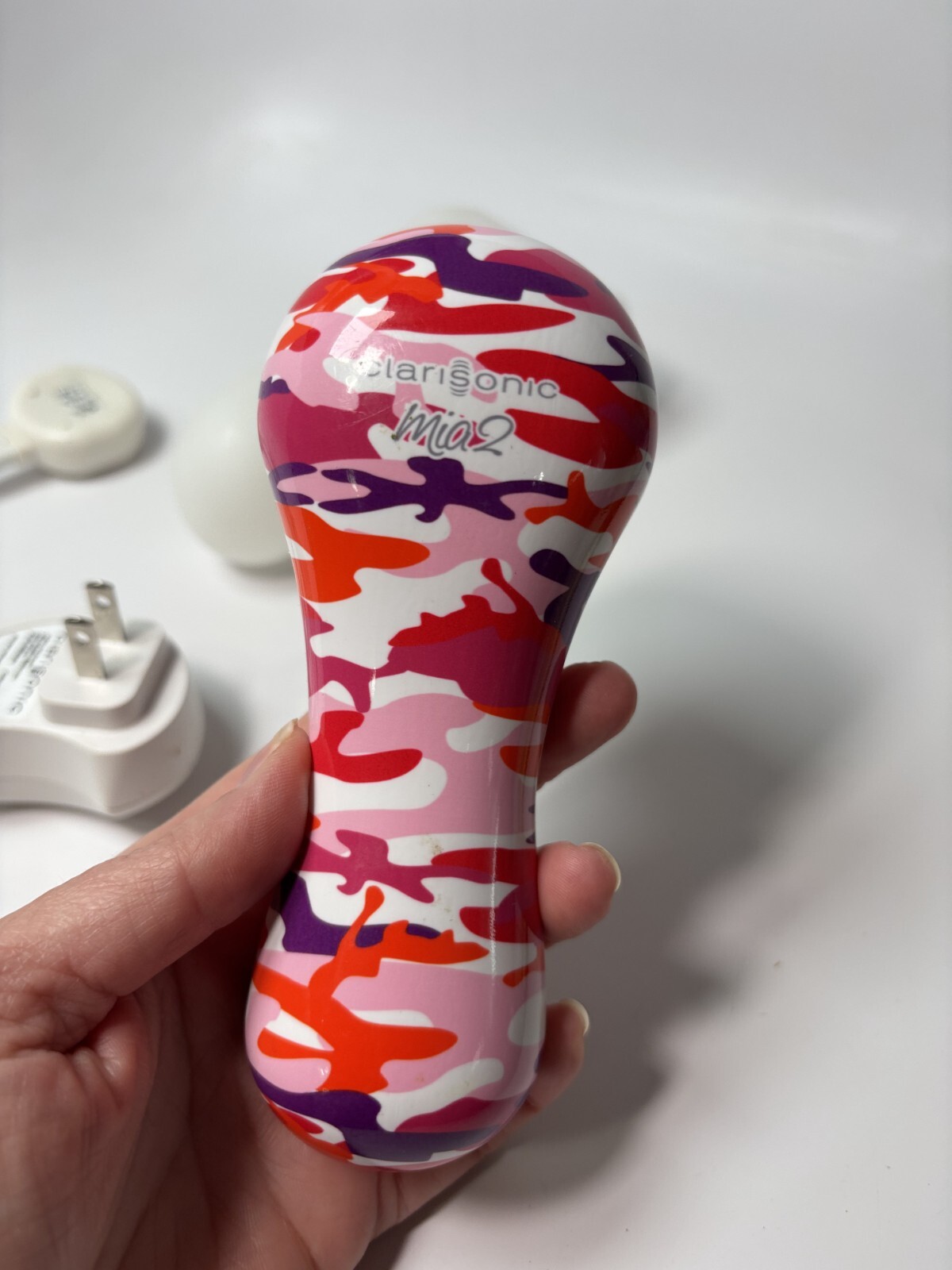 Clarisonic Mia 2 System With Charger and Travel Case Pink Camo Works!