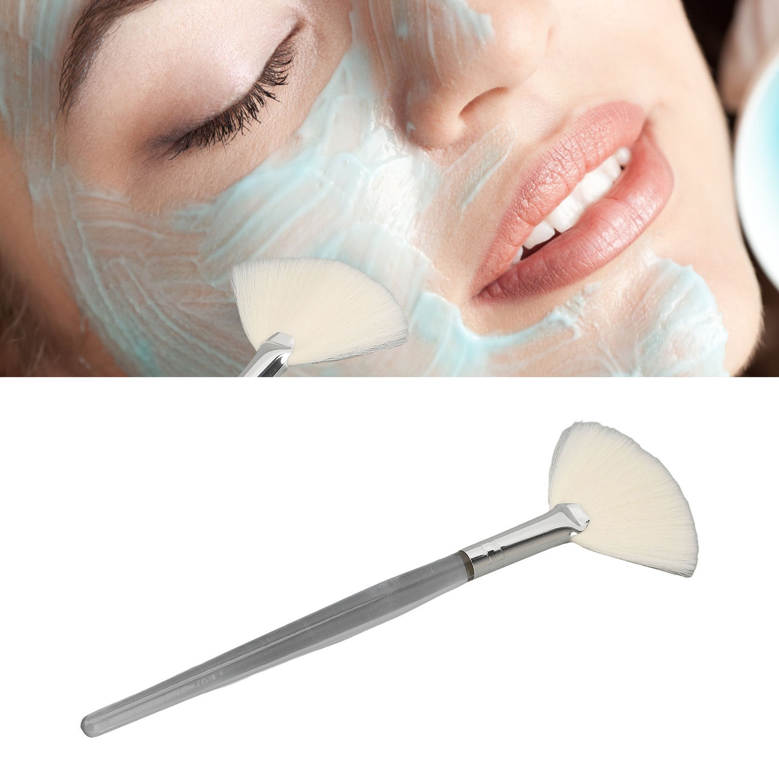 1-2pcs Facial Fan Brush For Gentle Foam Lathering Cleansing