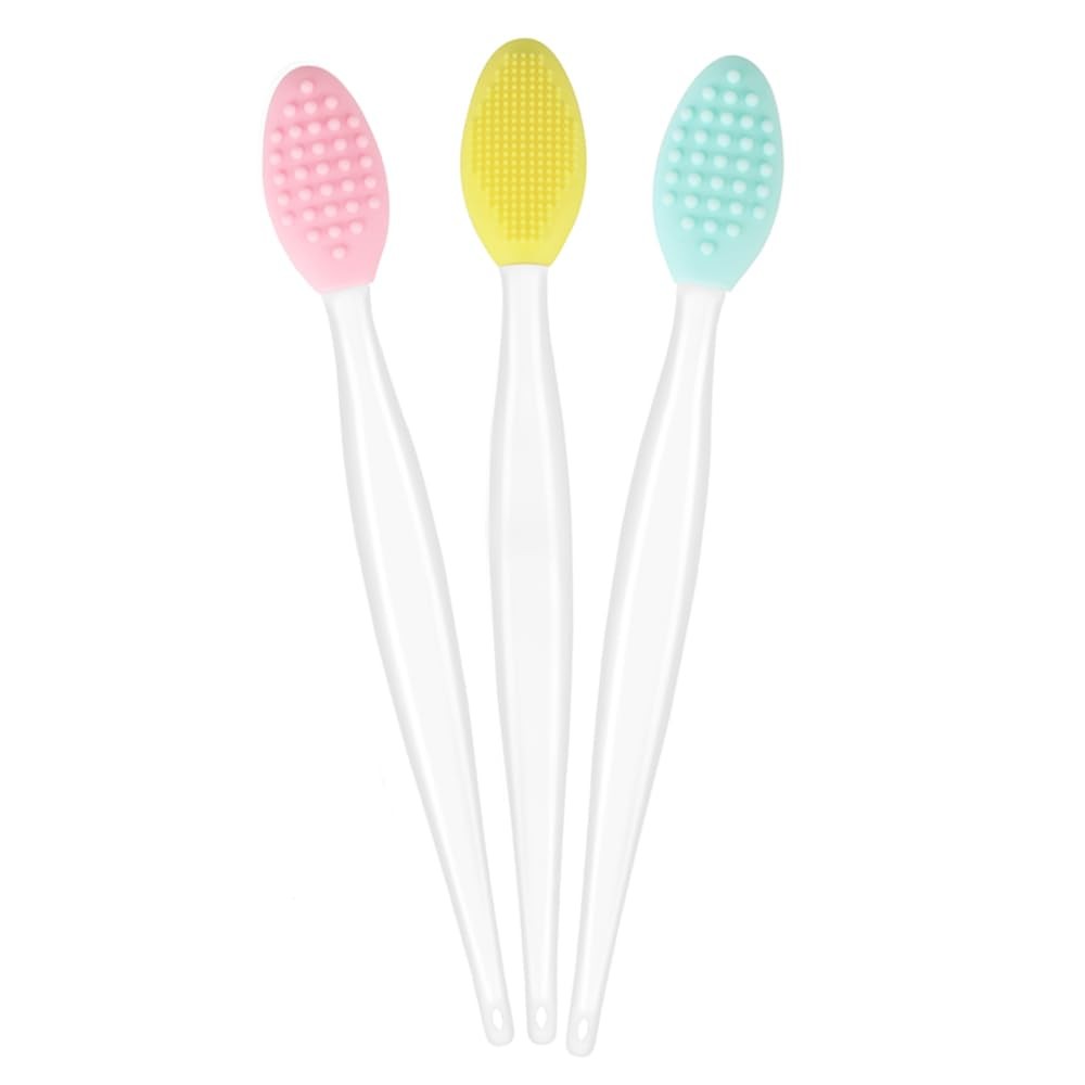 3 Pcs Facial Cleansing Brush,Lip Scrub Brush,Silicone Face Mask 3 pcs, Mix