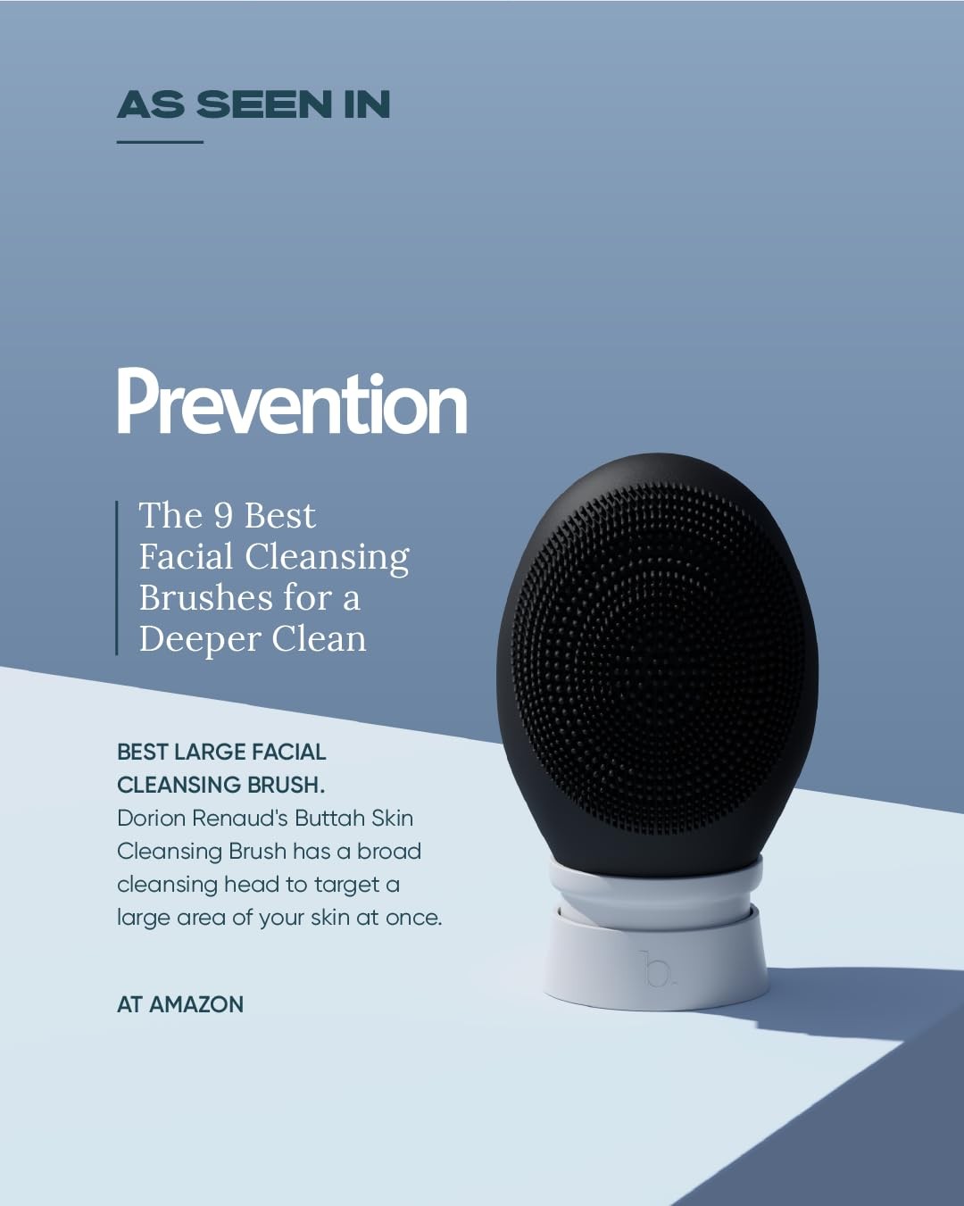 Buttah Skin by Dorion Renaud Vibe Cleansing Brush with Stand – Black