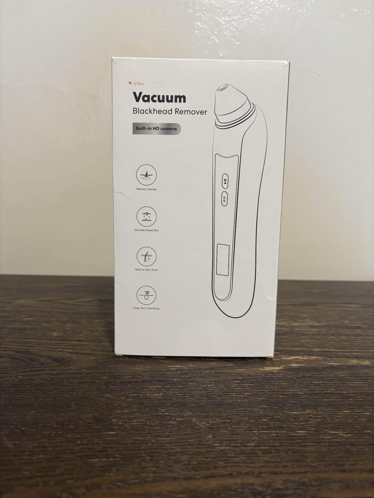 Vacuum Blackhead Remover White Built-in HD Camera Deep Skin Cleaning Exfoliate