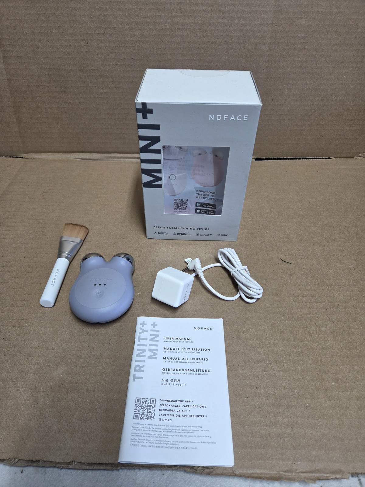 NuFACE Mini+ Facial Toning Device Violet Includes Charger Tested