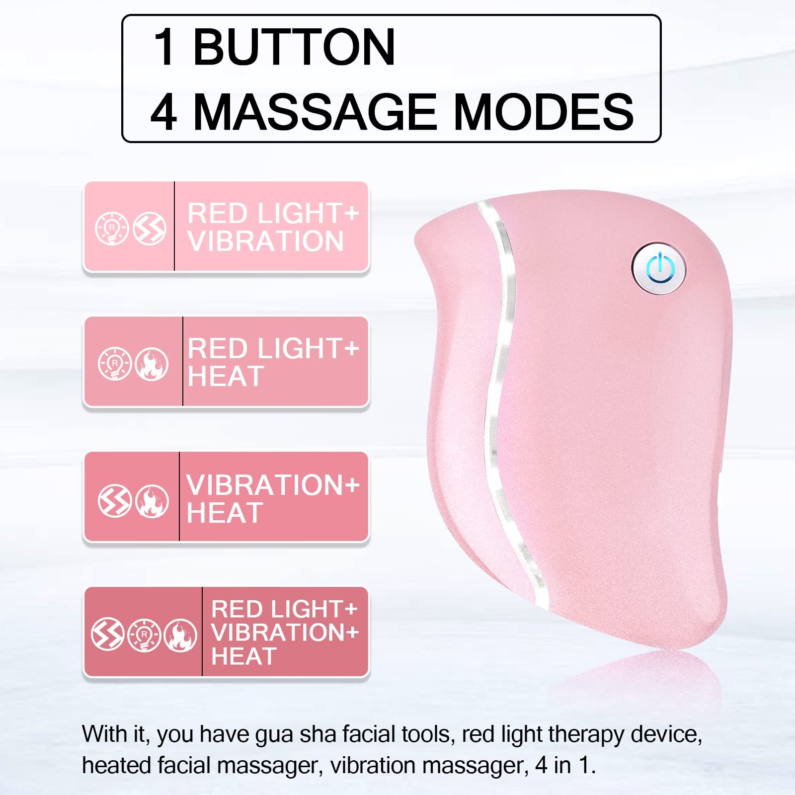 Aikertec Heat Electric Gua Sha Tool, 4-in-1 Multi-Function Anti-Aging Face…