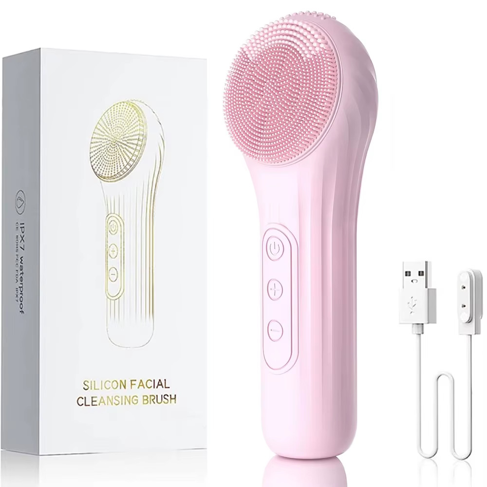 Sonic Waterproof Facial Cleansing Brush Rechargeable Scrubber Exfoliating Vibrat