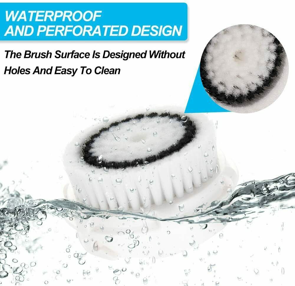 2 Deep Clean+2 Sensitive Facial Brush Head Replacements For Clarisonic Mia 1,2,3