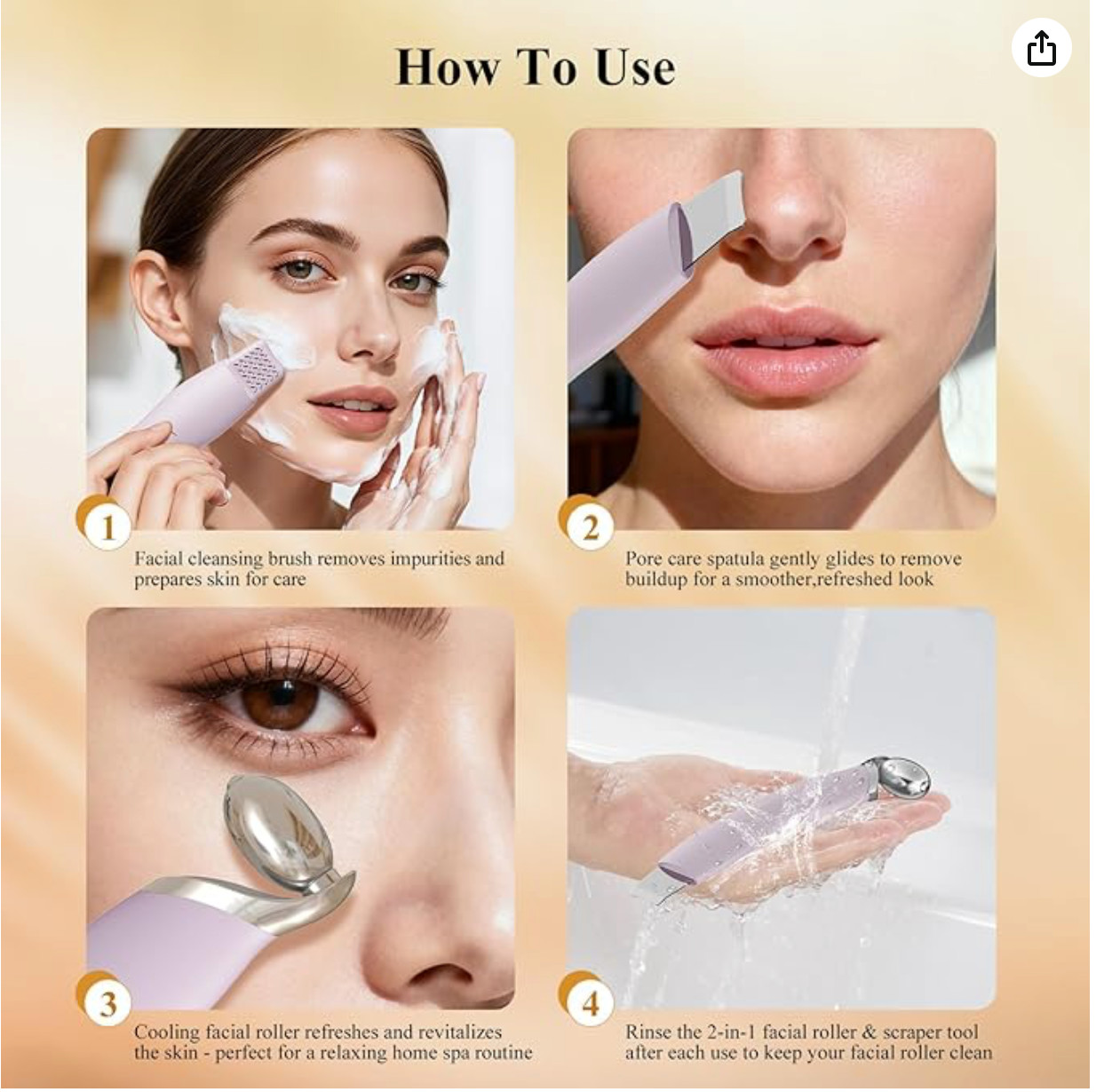 3-in-1 Ice Roller for Face & Eyes – Cooling Facial Roller, Pore Cleansing Tool w