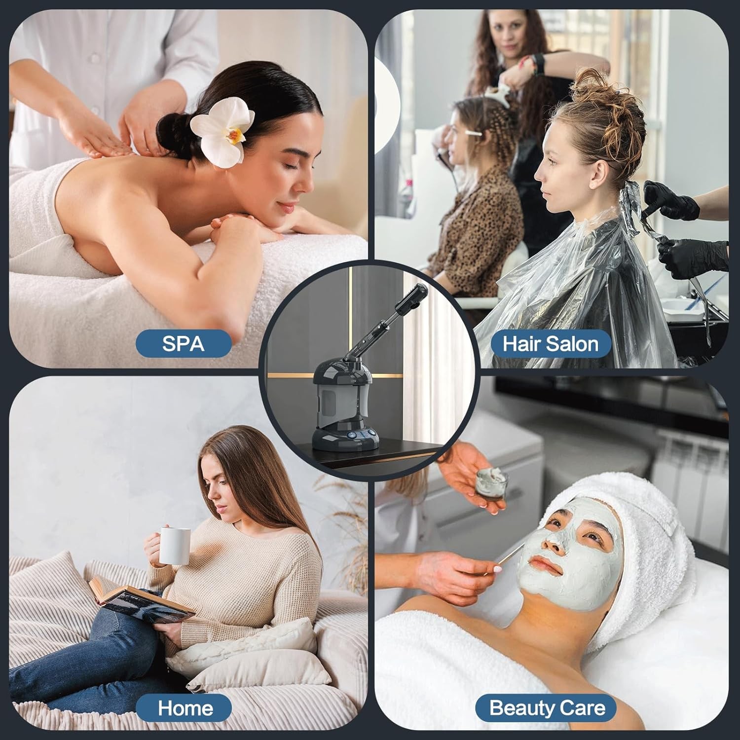 Nano Ionic Facial Steamer Portable Face Steamer w/ Extendable 360° Rotating Arm