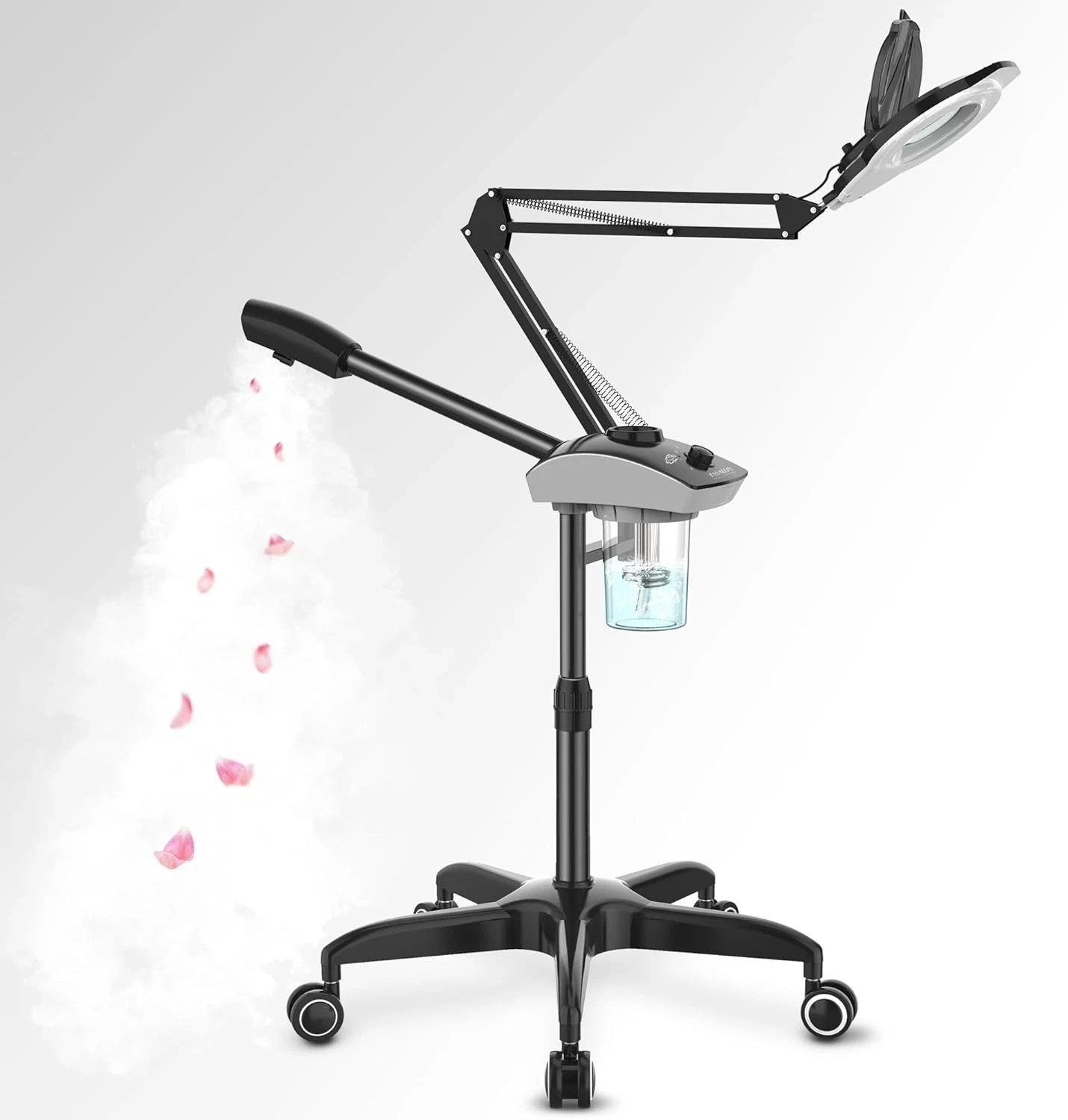 Professional Facial Steamer with 5X Magnifying Lamp, 2-in-1 Esthetician Steamer