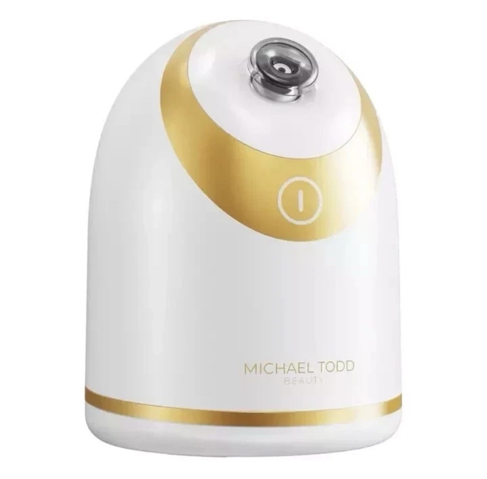 Michael Todd Beauty Hydrasteamer Luxury Vanity Facial Steamer White/Gold NIB