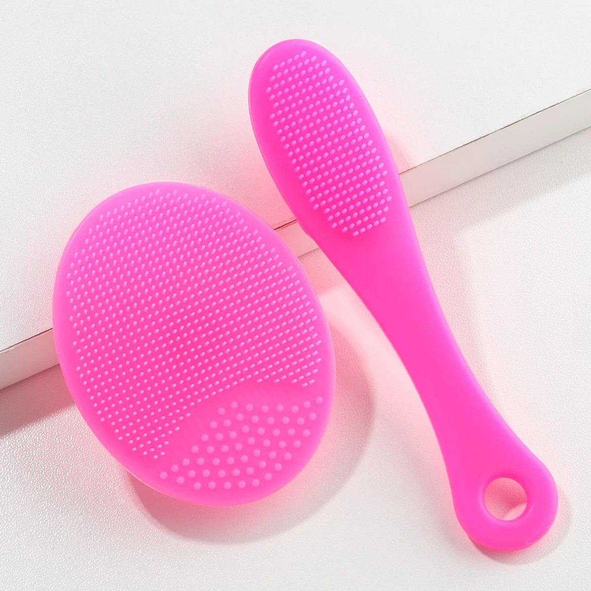 2PCS Facial Cleansing Brush Set – Blackhead Removal & Makeup Remover Skin Care T