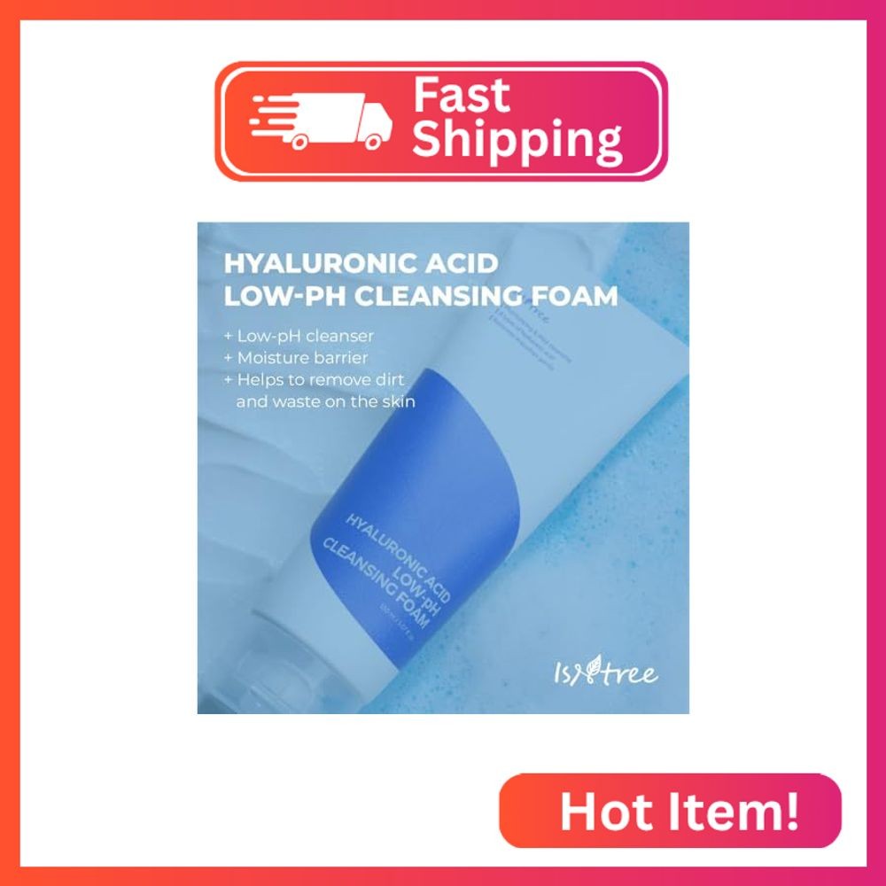 IsNtree Hyaluronic Acid Low-Ph Cleansing Foam 150ml, 5.07 fl.oz | Moisturizing &