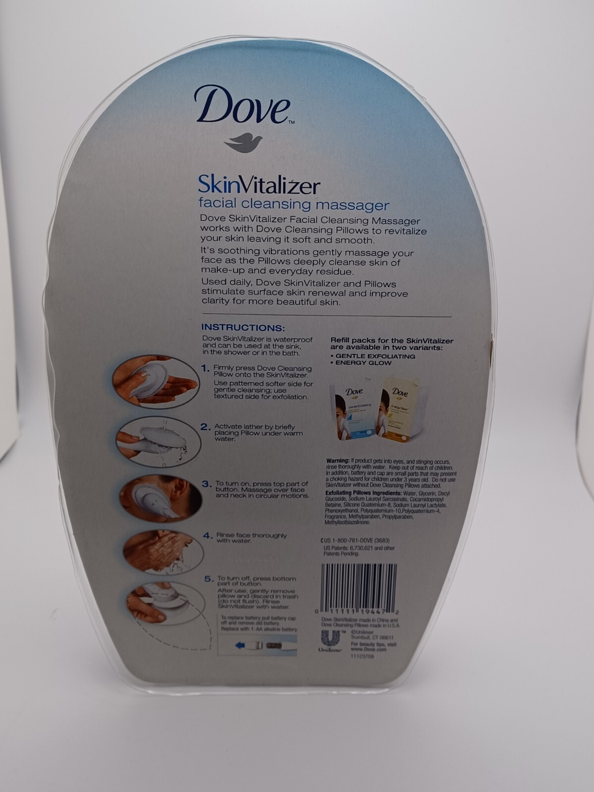 Dove Skin Vitalizer Facial Cleansing Massager (For All Skin Types) New